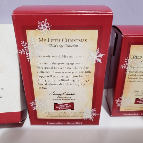 Hallmark Keepsake Christmas Tree Ornaments Lot Of 3 / 5th Christmas - Picture 6 of 7